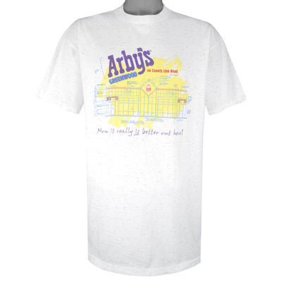 Vintage - Arby's Greenwood Burger On County Line Road T-Shirt 1990s X-Large