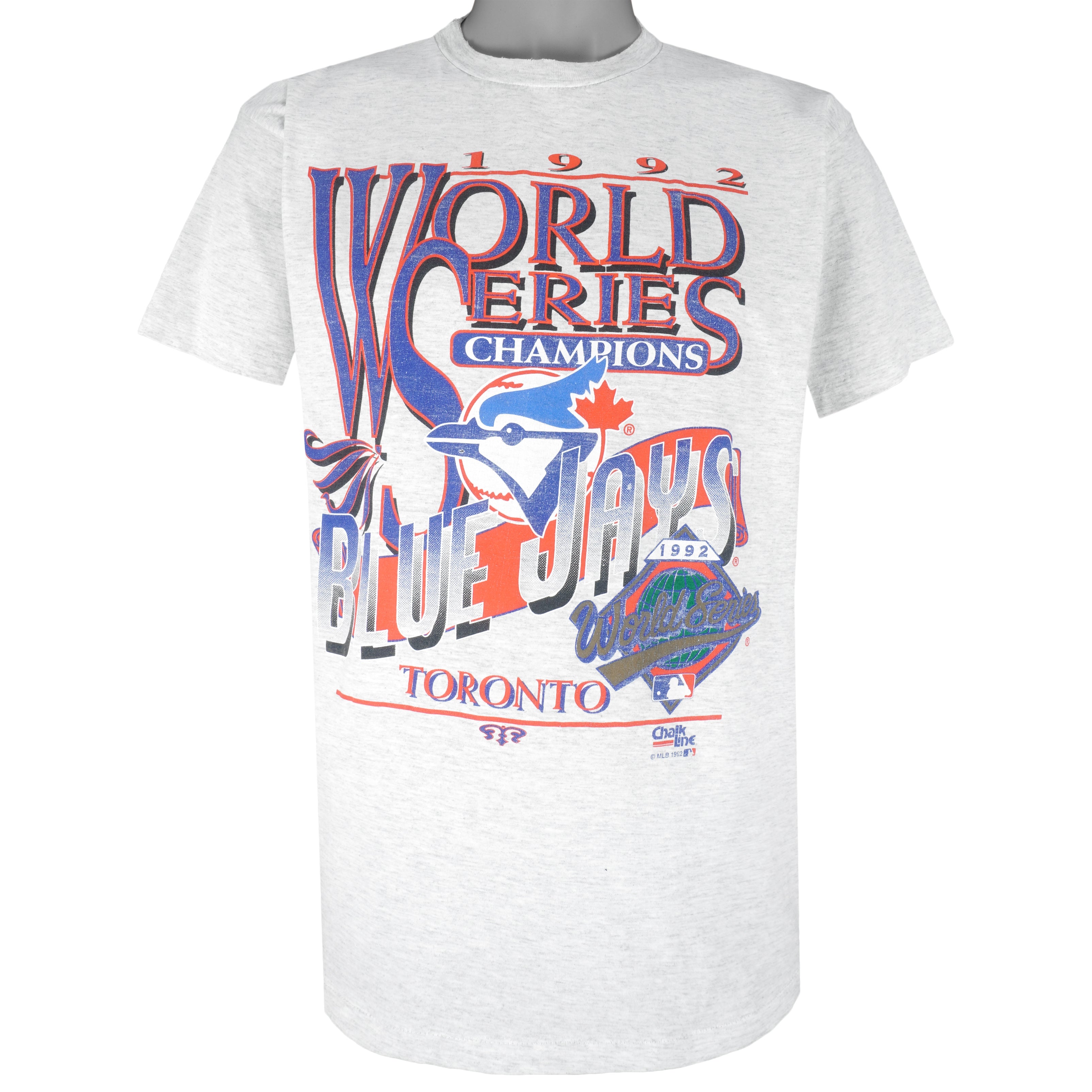MLB (Brooks) - Blue jays Big Logo Champions T-Shirt 1992 Medium Vintage Retro Baseball
