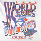 MLB (Brooks) - Blue jays Big Logo Champions T-Shirt 1992 Medium Vintage Retro Baseball