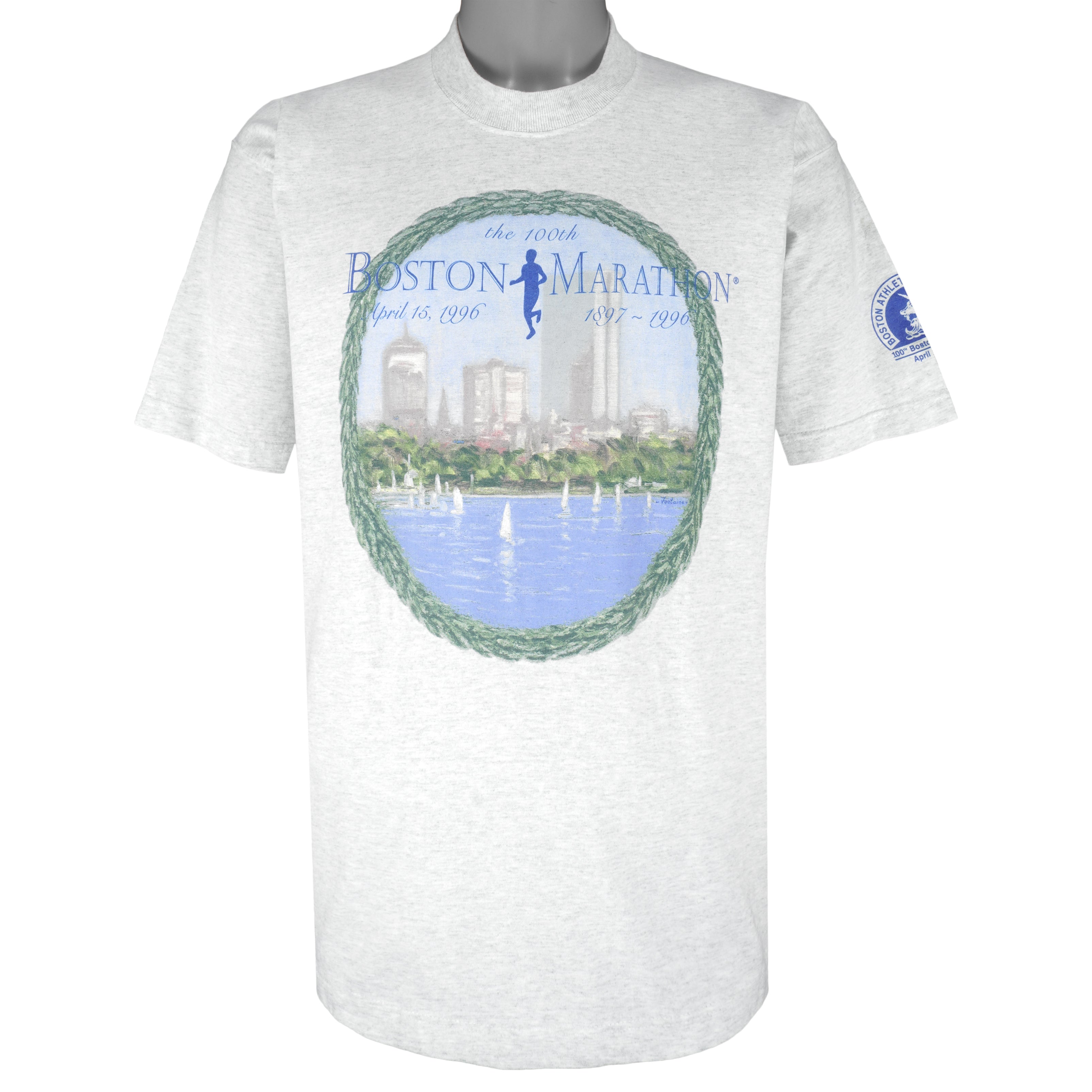 Vintage - Boston Maraton Single Stitch T-Shirt 1996 Large Vintage Retro