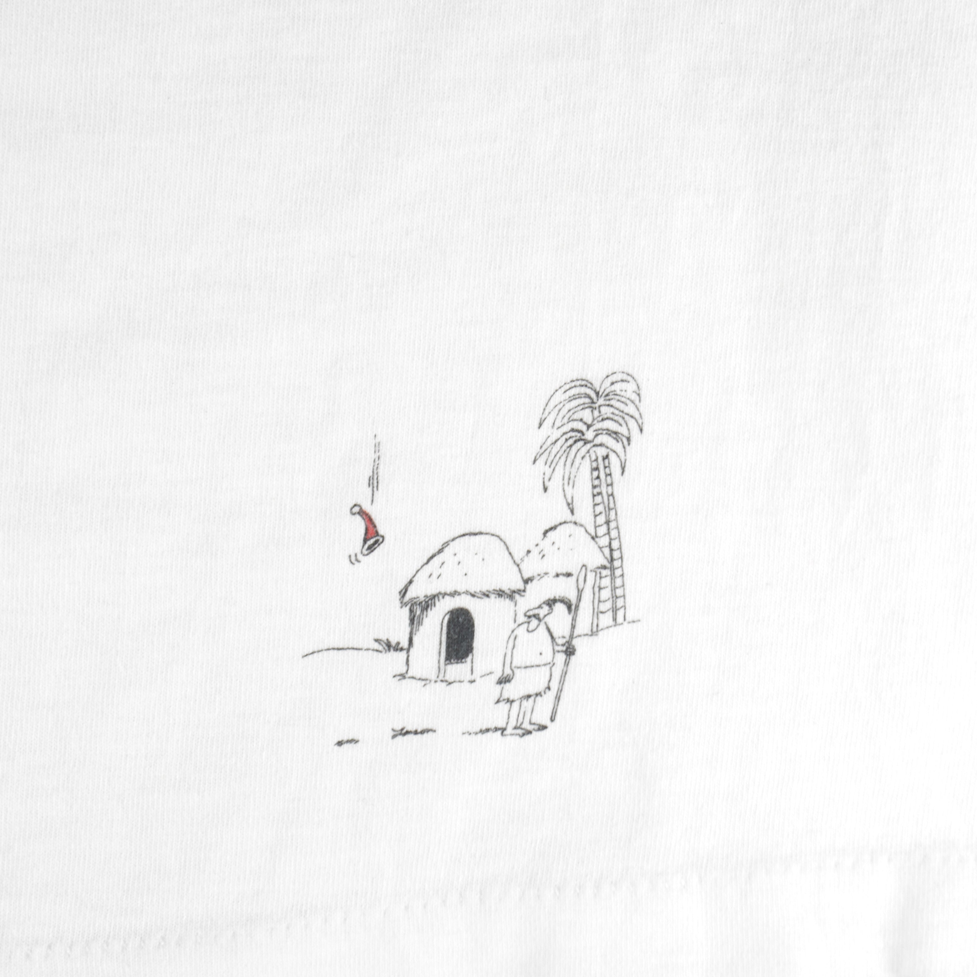Vintage (The Far Side) - Farworks Santa vs Airplane Christmas T-Shirt 1990s X-Large Vintage Retro