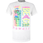 Vintage - Waikiki Beach Hawaii Single Stitch T-Shirt 1989 Large Vintage Retro