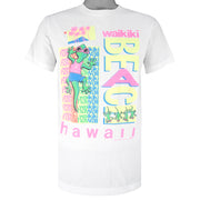 Vintage - Waikiki Beach Hawaii Single Stitch T-Shirt 1989 Large Vintage Retro