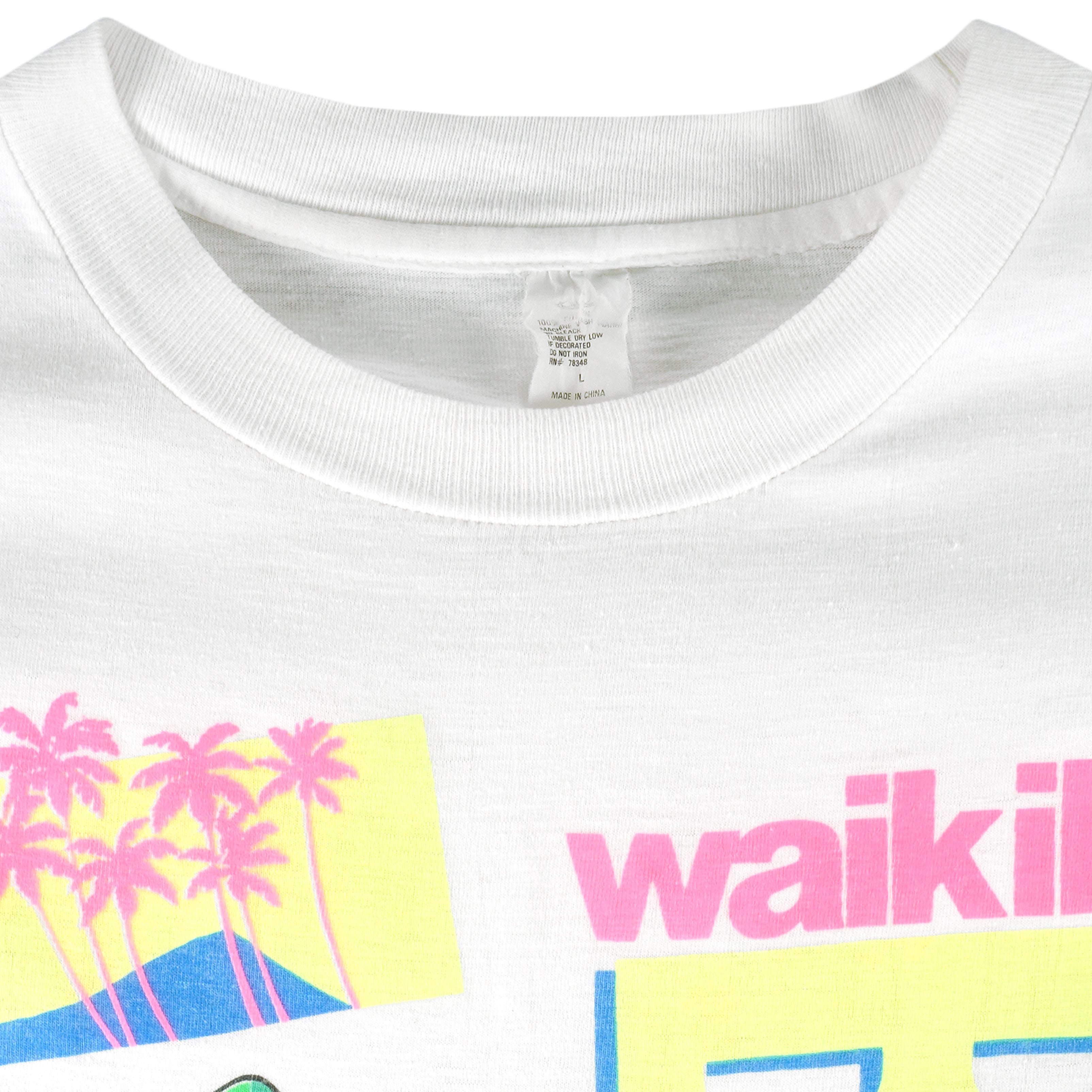 Vintage - Waikiki Beach Hawaii Single Stitch T-Shirt 1989 Large Vintage Retro