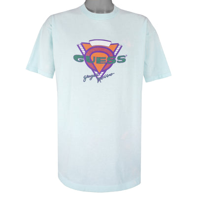 Guess - Blue Georges Marciano Single Stitch T-Shirt 1980s Large