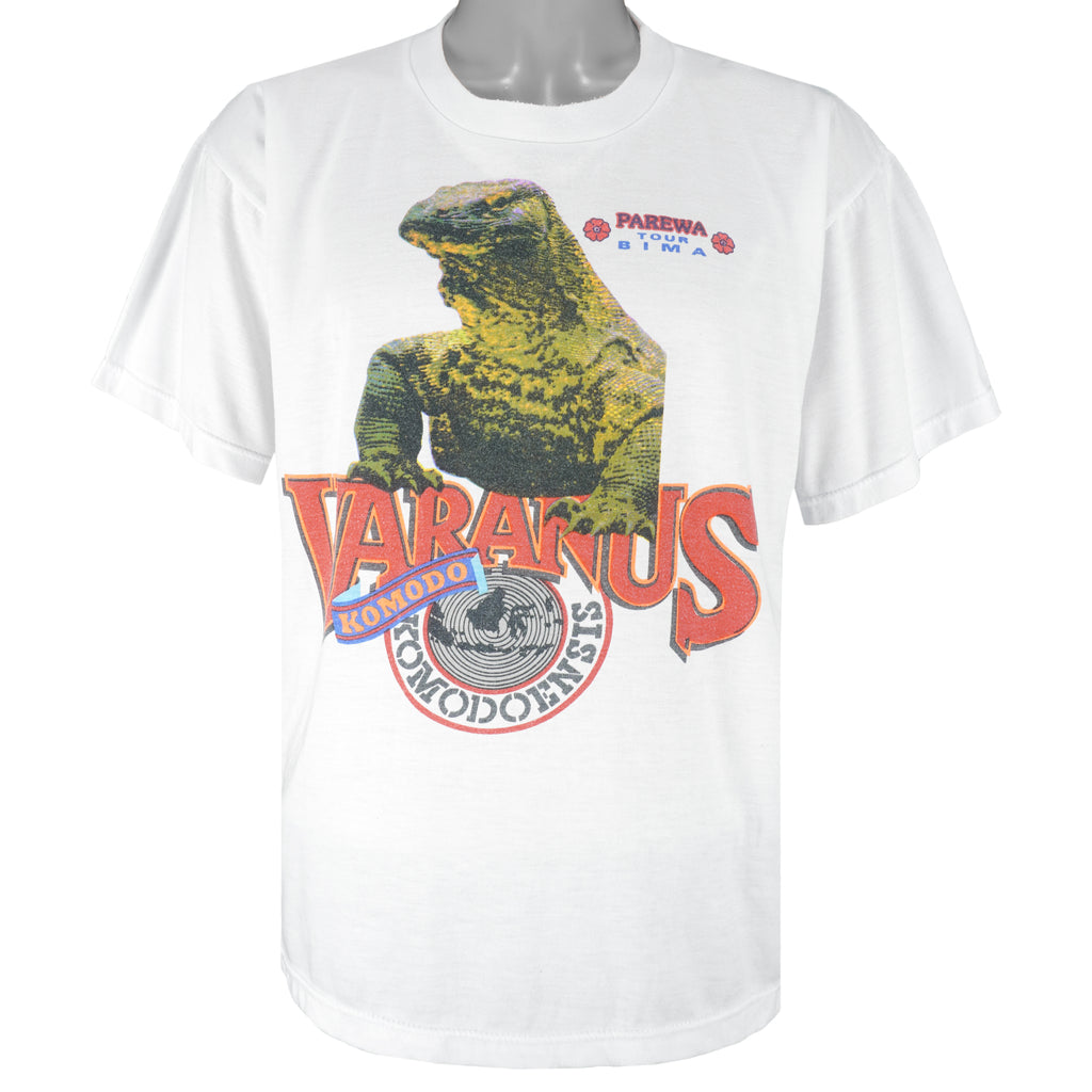 Vintage (El Shadai) - Varanus Komodo Animal Printed T-Shirt 1990s X-Large Vintage Retro