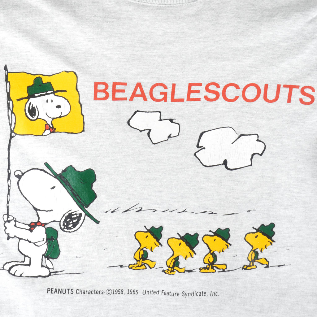 Vintage - Peanuts Snoopy Beaglescouts Single Stitch T-Shirt 1990s Large Vintage Retro