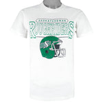 CFL (Ravens) - Saskatchewan Roughriders Single Stitch T-Shirt 1990s Small Vintage Retro Football