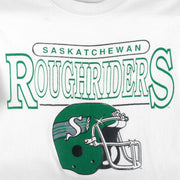 CFL (Ravens) - Saskatchewan Roughriders Single Stitch T-Shirt 1990s Small Vintage Retro Football