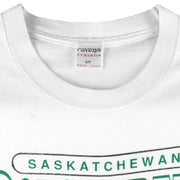 CFL (Ravens) - Saskatchewan Roughriders Single Stitch T-Shirt 1990s Small Vintage Retro Football