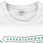 CFL (Ravens) - Saskatchewan Roughriders Single Stitch T-Shirt 1990s Small Vintage Retro Football