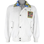 Adidas - White & Multicolor Snowboarding Reversible Jacket 1990s Medium Vintage Retro