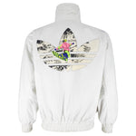 Adidas - White & Multicolor Snowboarding Reversible Jacket 1990s Medium Vintage Retro