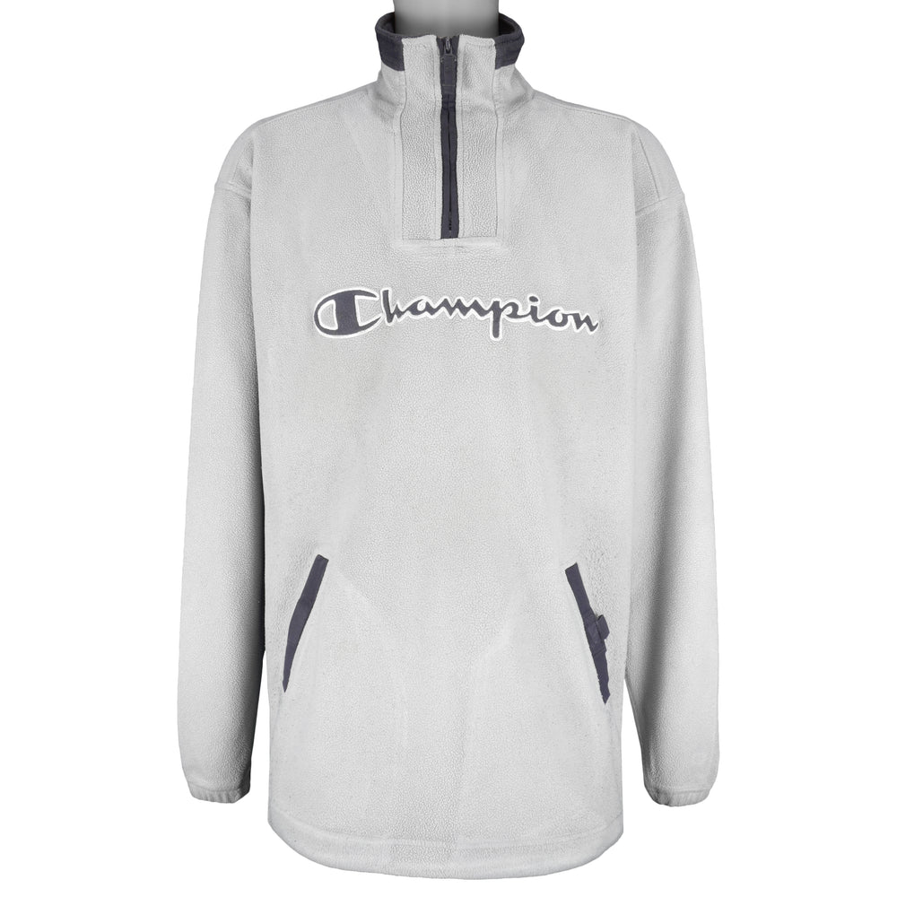 Champion - 1/4 Zip Big Logo Sweatshirt 1990s XX-Large Vintage Retro