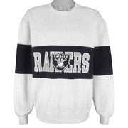 NFL - Oakland Raiders Big Logo Crew Neck Sweatshirt 1990s XX-Large Vintage Retro Football