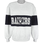 NFL - Oakland Raiders Big Logo Crew Neck Sweatshirt 1990s XX-Large