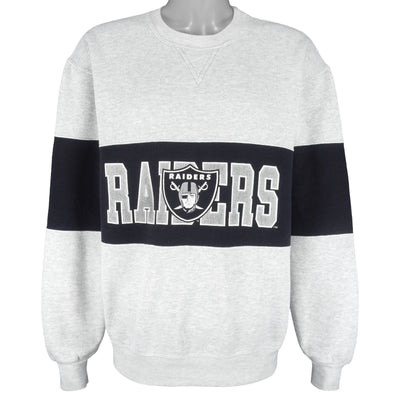 NFL - Oakland Raiders Big Logo Crew Neck Sweatshirt 1990s XX-Large