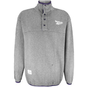 Reebok - 1/4 Button Fleece Crew Neck Sweatshirt 1990s X-Large Vintage Retro