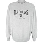 NFL (Lee) - Oakland Raiders Embroidered Crew Neck Sweatshirt 1990s Large Vintage Retro Football
