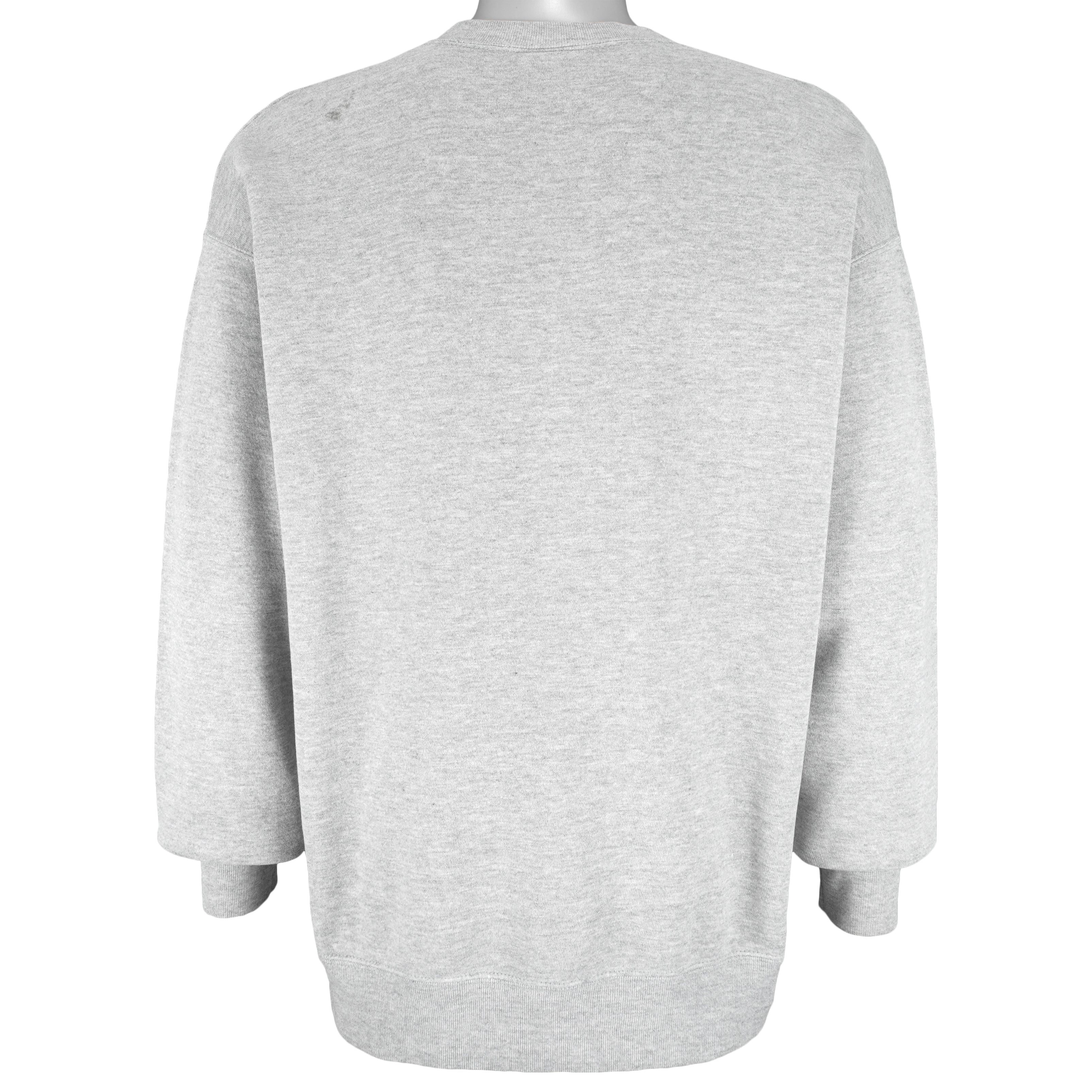 NFL (Lee) - Oakland Raiders Embroidered Crew Neck Sweatshirt 1990s Large Vintage Retro Football