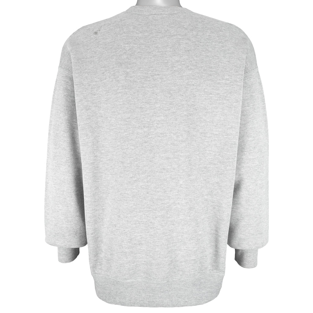NFL (Lee) - Oakland Raiders Embroidered Crew Neck Sweatshirt 1990s Large Vintage Retro Football
