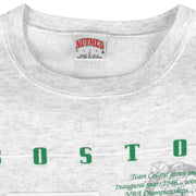 Vintage NBA (Nutmeg) - Boston Celtics Embroidered Initial Crew Neck Sweatshirt 1990s Medium Basketball