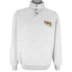 NFL (Gear) - Denver Broncos 1/4 Button Sweatshirt 1990s Large Vintage Retro