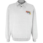 NFL (Gear) - Denver Broncos 1/4 Button Sweatshirt 1990s Large