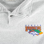 NFL (Gear) - Denver Broncos 1/4 Button Sweatshirt 1990s Large