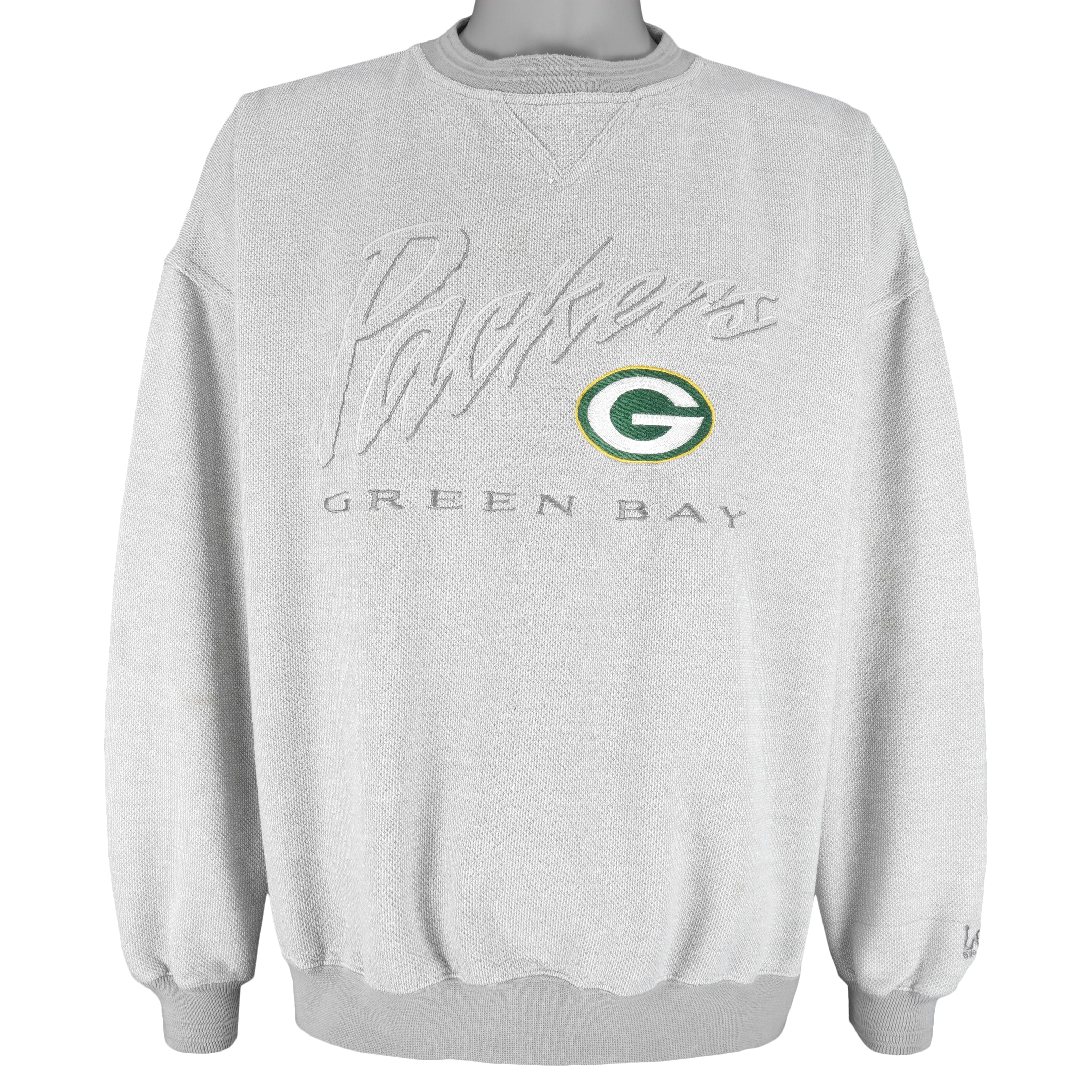 NFL (Lee) - Green Bay Packers Embroidered Crew Neck Sweatshirt 1990s Large Vintage Retro Football