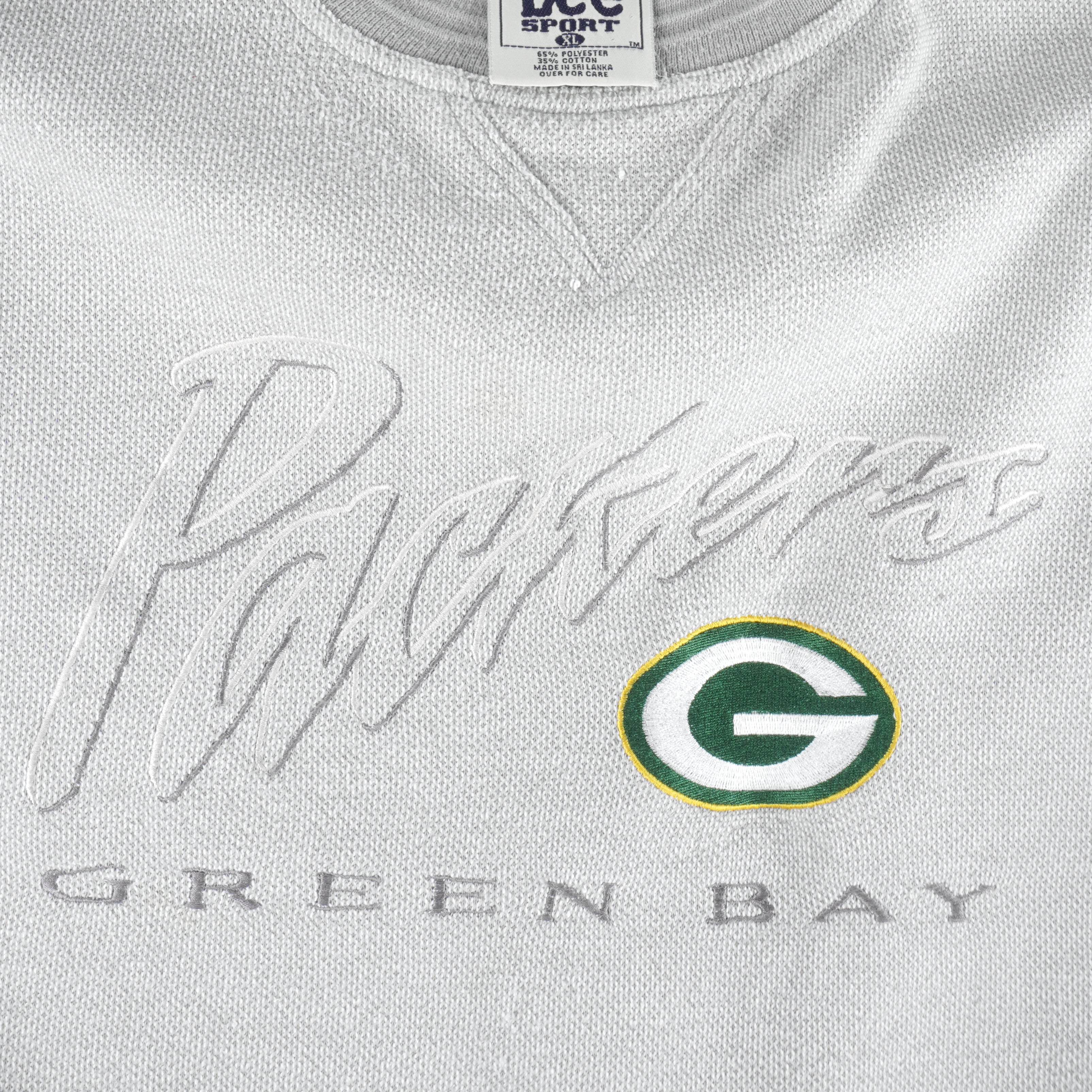 NFL (Lee) - Green Bay Packers Embroidered Crew Neck Sweatshirt 1990s Large Vintage Retro Football