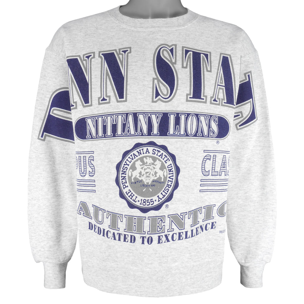 NCAA (Duck Head) - Penn State Nittany Lions Crew Neck Sweatshirt 1990s Large Vintage Retro Football College
