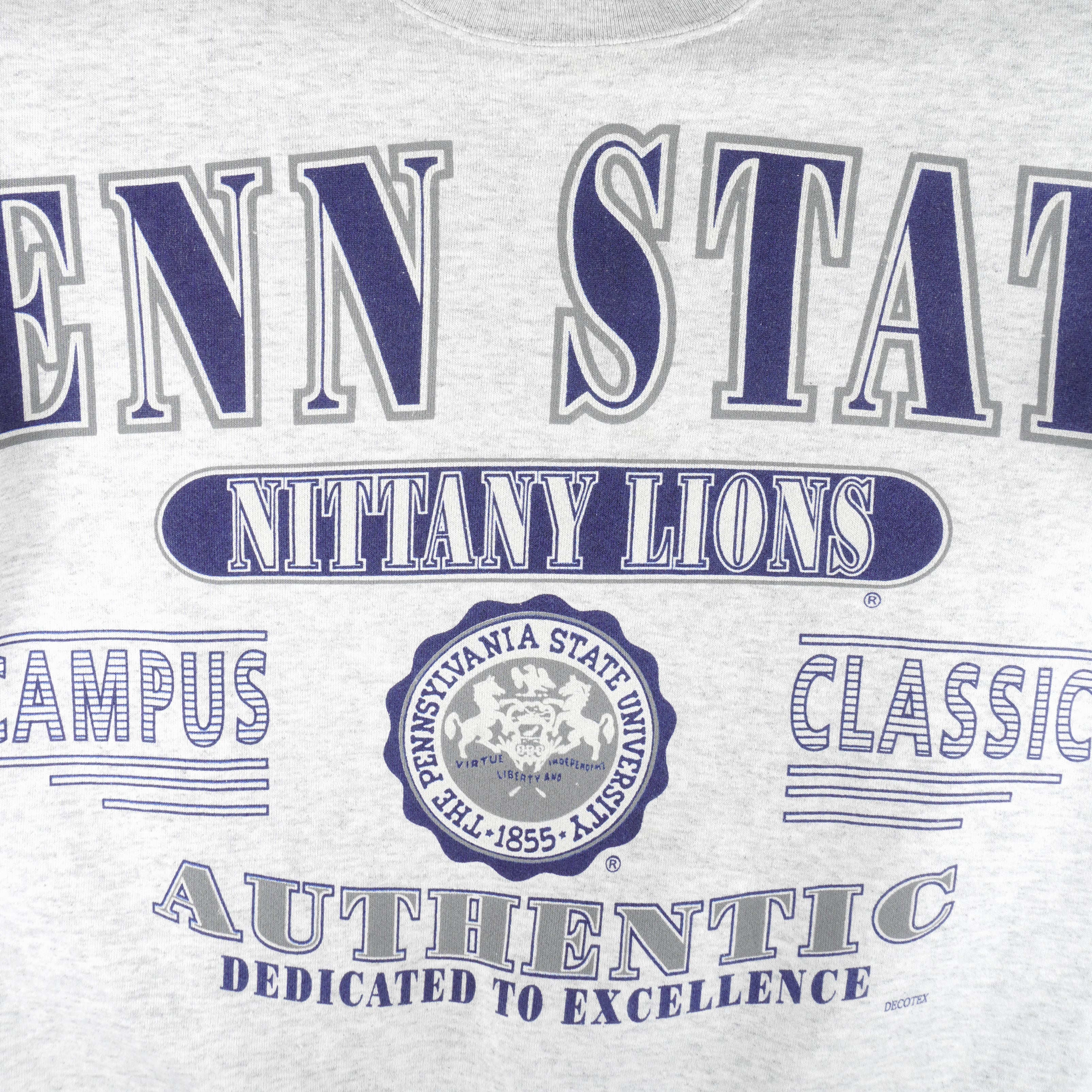 NCAA (Duck Head) - Penn State Nittany Lions Crew Neck Sweatshirt 1990s Large Vintage Retro Football College