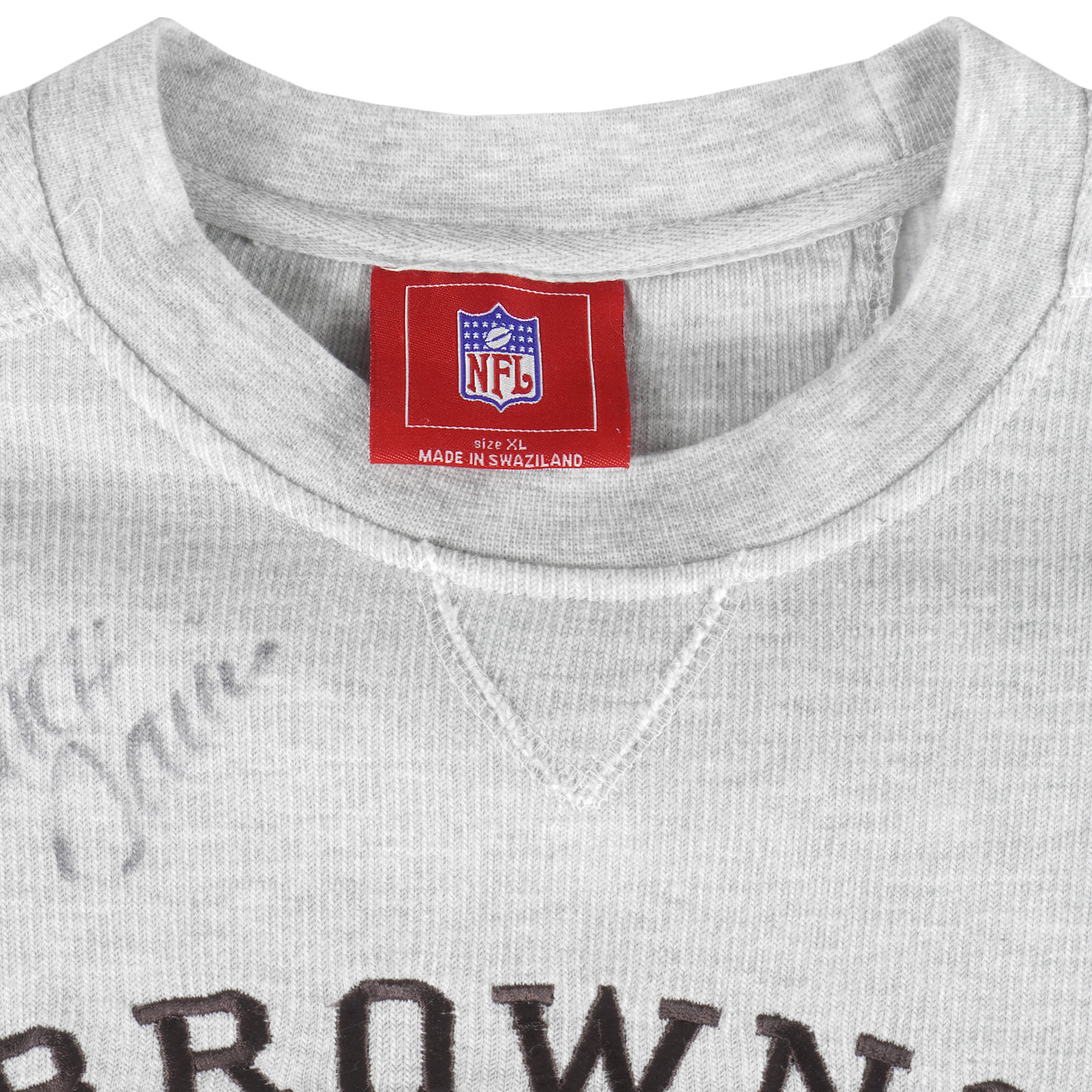 NFL - Cleveland Browns Butch Davis Signature Embroidered Crew Neck Sweatshirt 1990s X-Large Vintage Retro Football