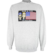 Vintage (Logo 7) - The Bob & Tom Show Crew Neck Sweatshirt 1990s Large Vintage Retro