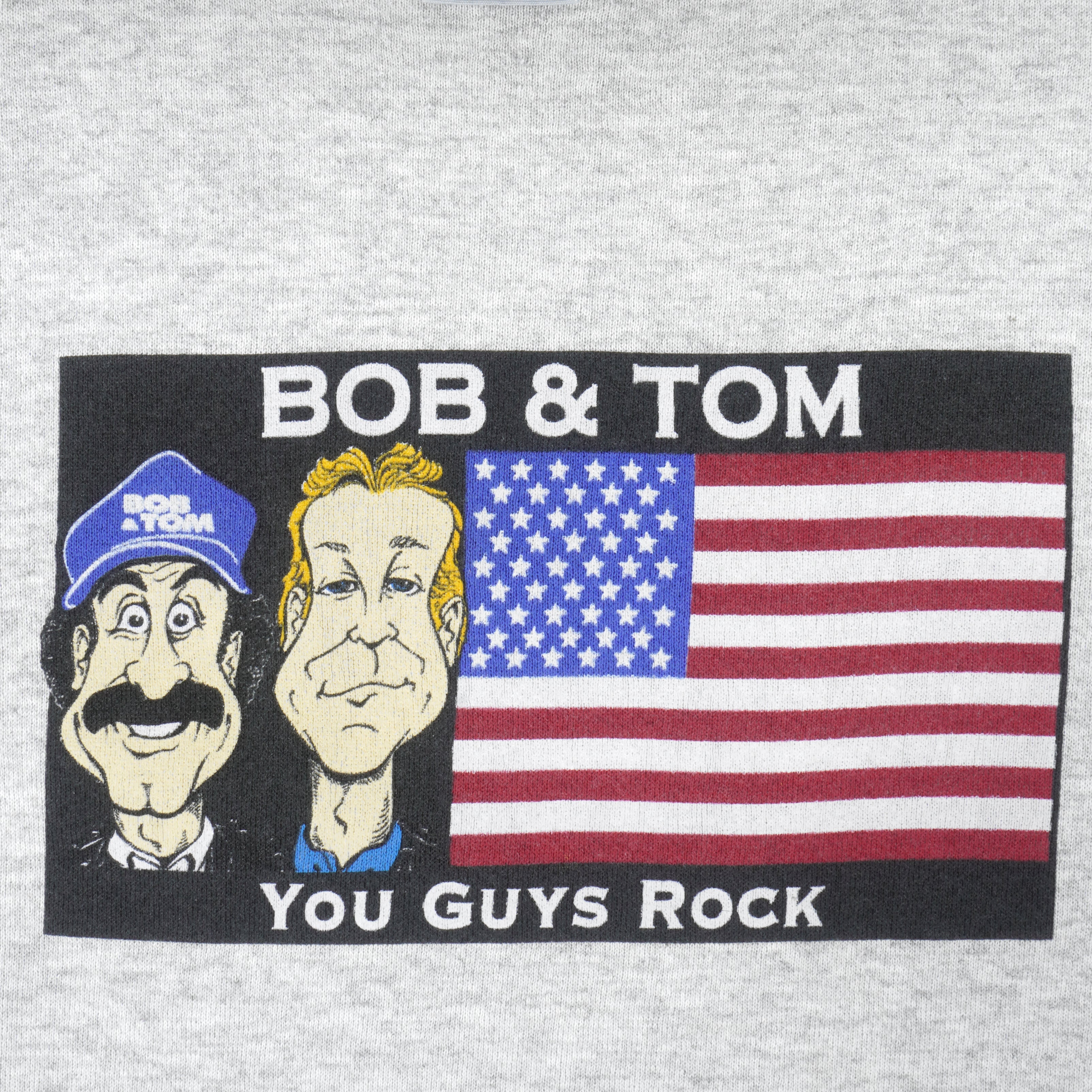 Vintage (Logo 7) - The Bob & Tom Show Crew Neck Sweatshirt 1990s Large Vintage Retro