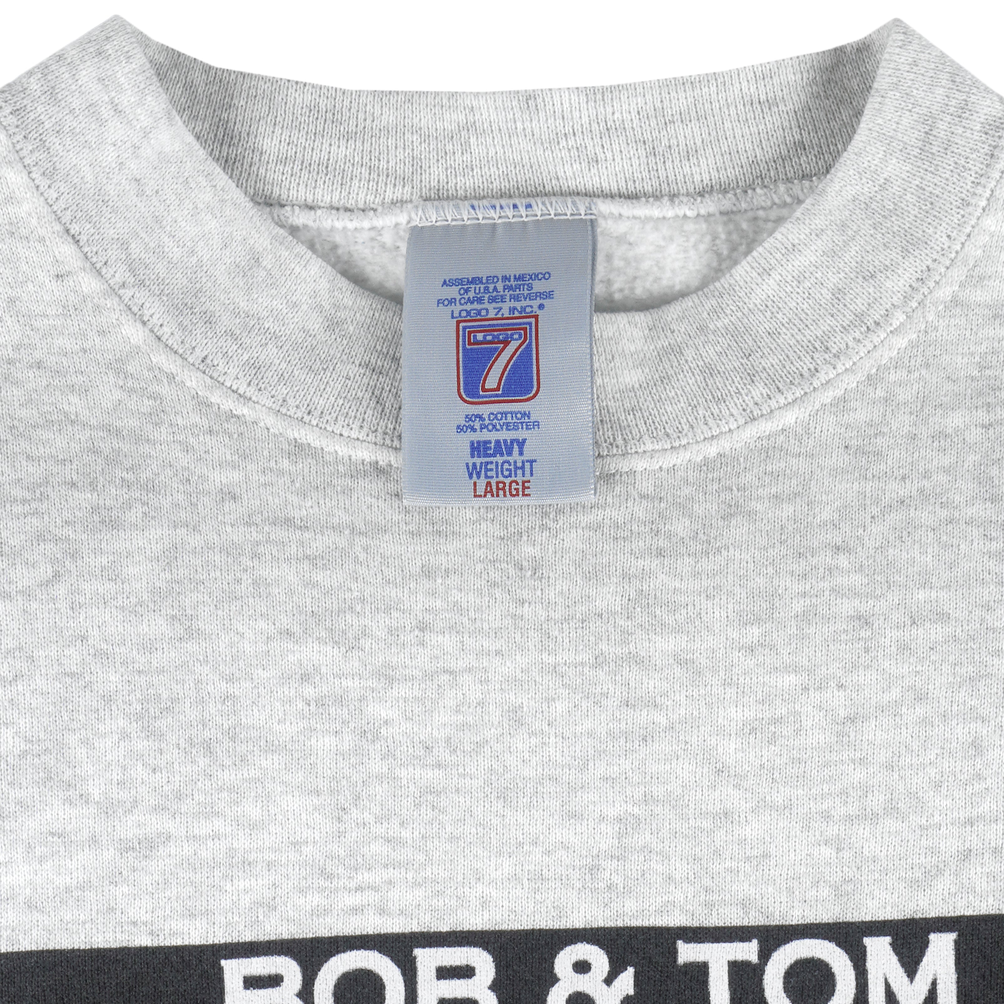 Vintage (Logo 7) - The Bob & Tom Show Crew Neck Sweatshirt 1990s Large Vintage Retro