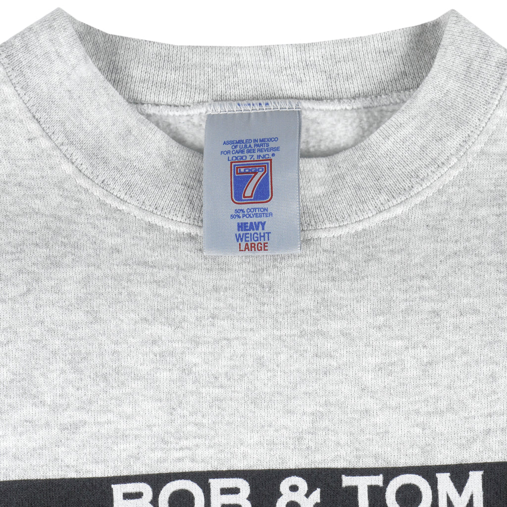 Vintage (Logo 7) - The Bob & Tom Show Crew Neck Sweatshirt 1990s Large Vintage Retro