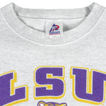 NCAA - LSU Tigers Big Logo Crew Neck Sweatshirt 1990s X-Large Vintage Retro Football College