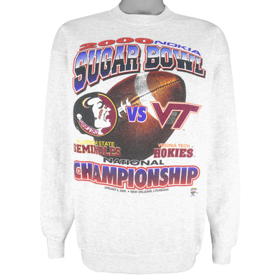 NCAA (Hanes) - Florida State Seminoles VS VT Hokies Sugar Bowl Sweatshirt 2000 Large