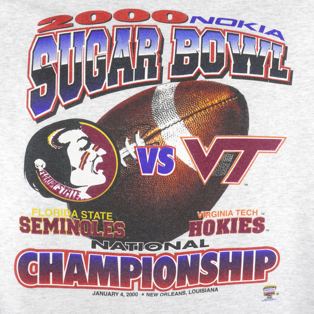 NCAA (Hanes) - Florida State Seminoles Sugar Bowl Crew Neck Sweatshirt 2000 Large Vintage Retro Football College