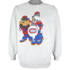 NHL - Montreal Canadiens x Looney Tunes Crew Neck Sweatshirt 1990s Large Vintage Retro