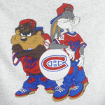 NHL - Montreal Canadiens x Looney Tunes Crew Neck Sweatshirt 1990s Large Vintage Retro