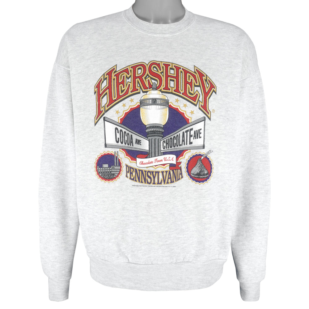 Vintage (Jerzees) - Hershey Chocolate Crew Neck Sweatshirt 1999 Large Vintage Retro