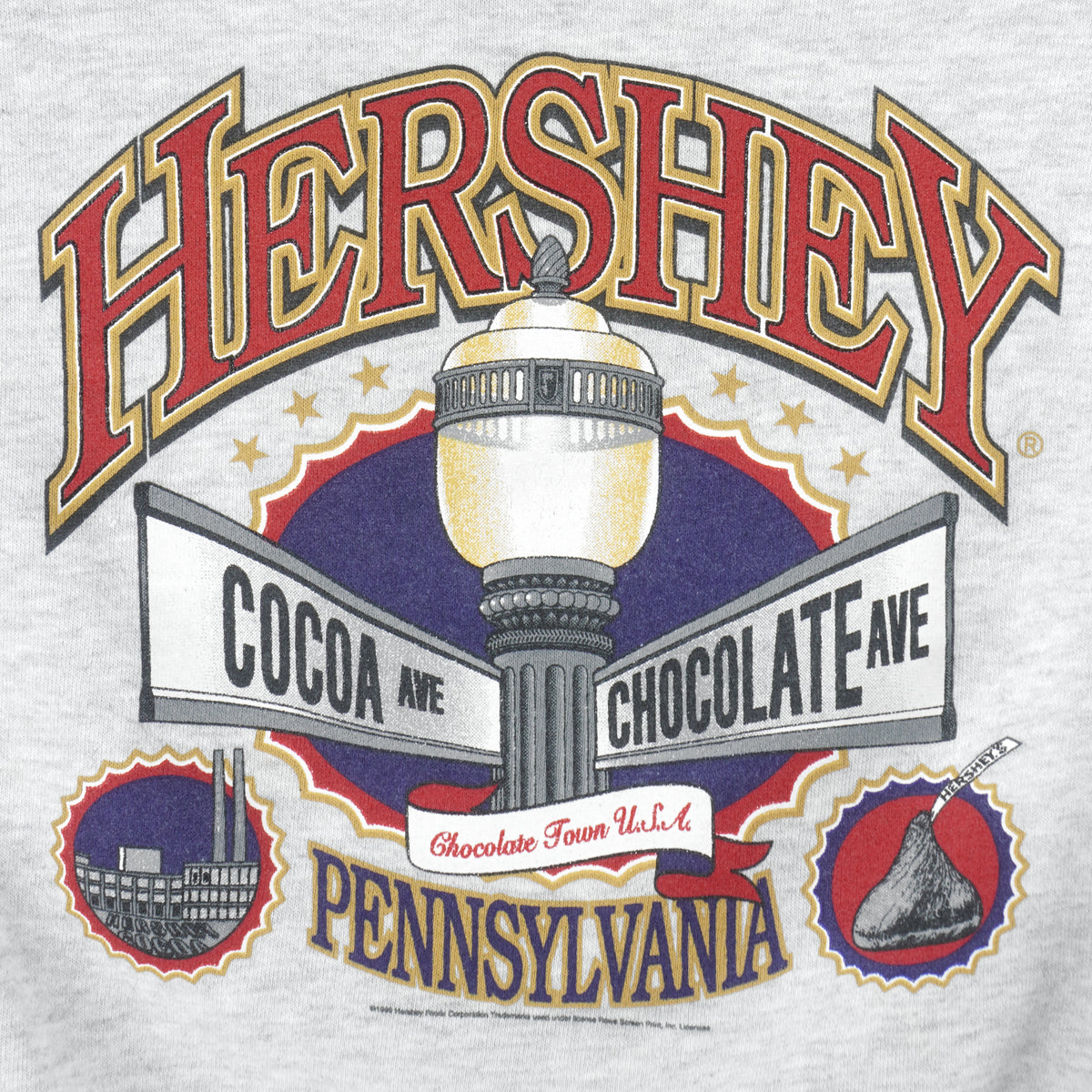 Vintage (Jerzees) - Hershey Chocolate Crew Neck Sweatshirt 1999 Large Vintage Retro