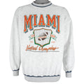 NCAA (Gear) - Miami Hurricanes Crew Neck Sweatshirt 1990s X-Large Vintage Retro Football College