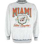 NCAA (Gear) - Miami Hurricanes Crew Neck Sweatshirt 1990s X-Large Vintage Retro Football College