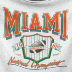 NCAA (Gear) - Miami Hurricanes Crew Neck Sweatshirt 1990s X-Large Vintage Retro Football College