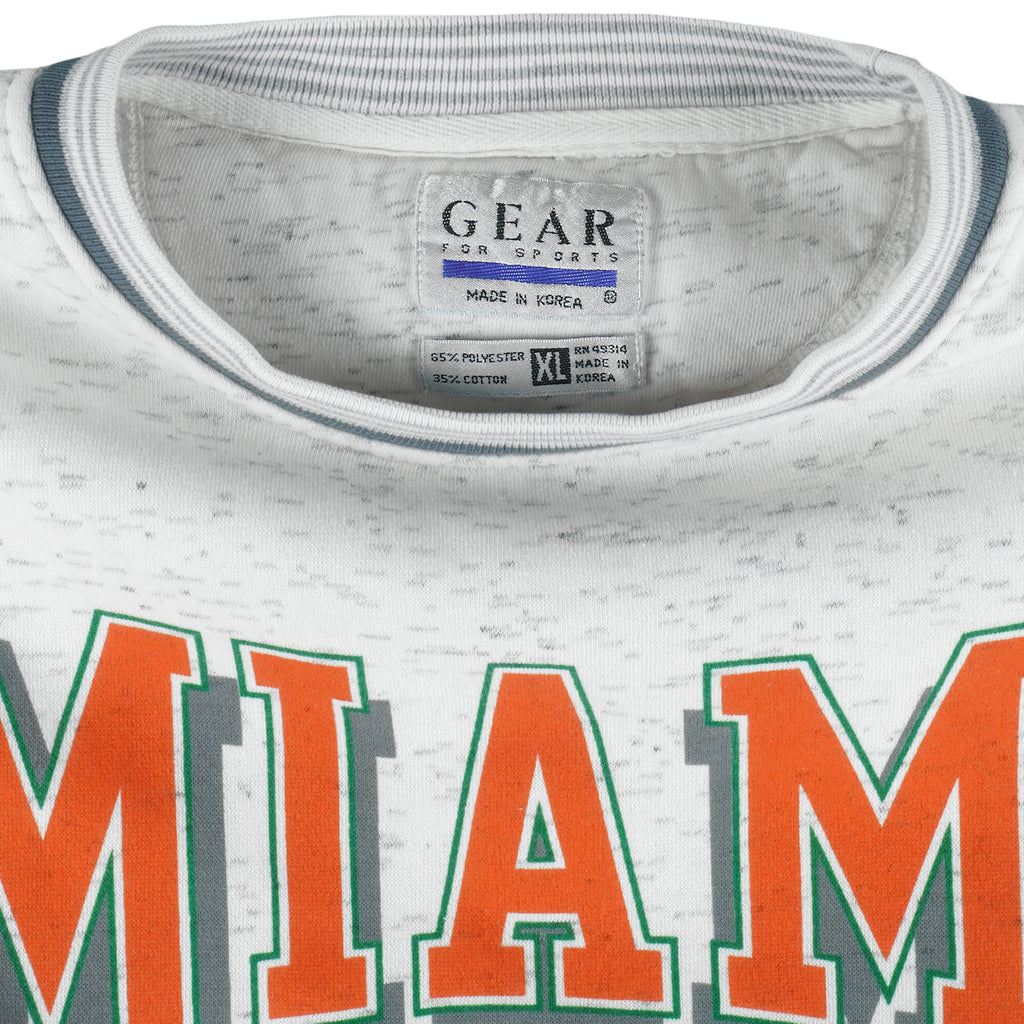 NCAA (Gear) - Miami Hurricanes Crew Neck Sweatshirt 1990s X-Large Vintage Retro Football College