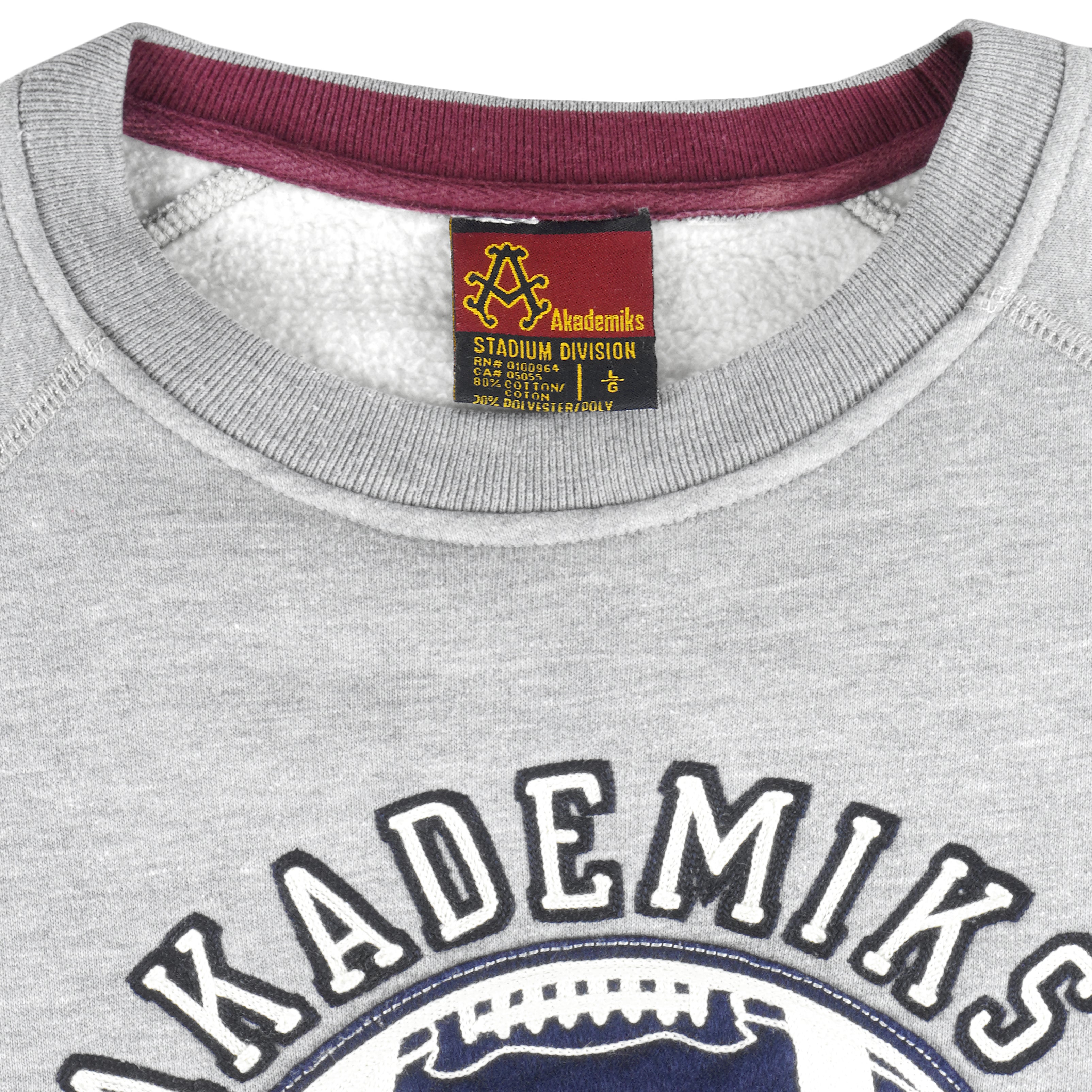 Vintage - Akademiks Stadium League Crew Neck Sweatshirt 1990s Large Vintage Retro Football